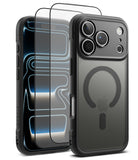 [Bundle] iPhone 17 Pro Max | Fusion Bold Magnetic Matte - Matte black phone case with MagSafe ring and screen protector.