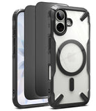 [Bundle] iPhone 17 | Fusion-X Magnetic - Clear protective phone case with black bumper, magnetic ring, and dual camera cutout.