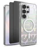[Bundle] Galaxy S26 Ultra | Fusion Design Magnetic - Galaxy S26 Ultra | Fusion Design Magnetic - Clear phone case with magnetic ring and layered graphic design on back.