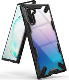 Galaxy Note 10 Case | Fusion-X - Black rugged protective case with clear back on a gradient Samsung Galaxy Note 10.