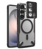 [Bundle] Galaxy S26 | Fusion-X Magnetic - Clear phone case with black magnetic ring and camera lens protector overlay.