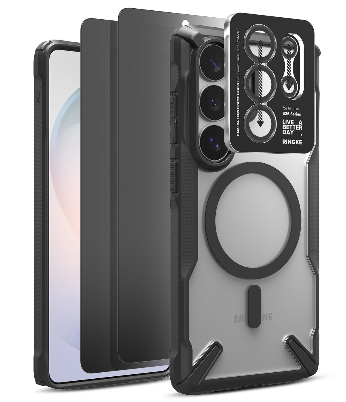 [Bundle] Galaxy S26 Ultra | Fusion-X Magnetic - Galaxy S26 Ultra | Fusion-X Magnetic - Black magnetic phone case with camera lens protector for Galaxy S26 Ultra.