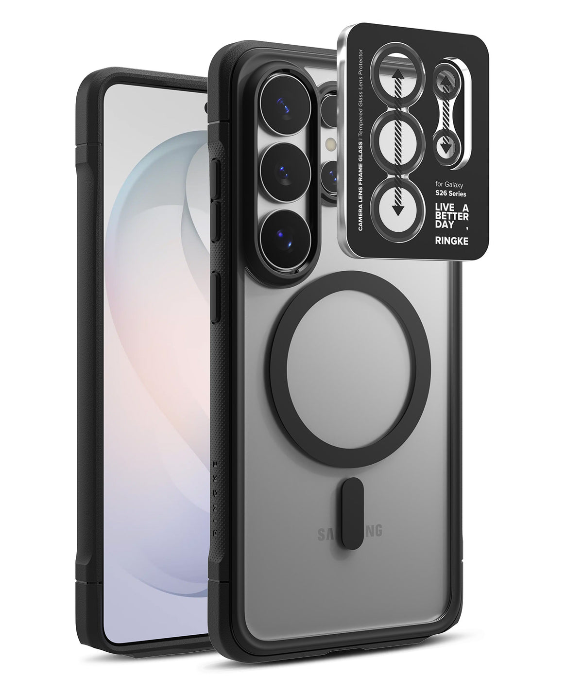 [Bundle] Galaxy S26 Ultra | Fusion Bold Magnetic - Black magnetic phone case with lens protector for Galaxy S26 Ultra.