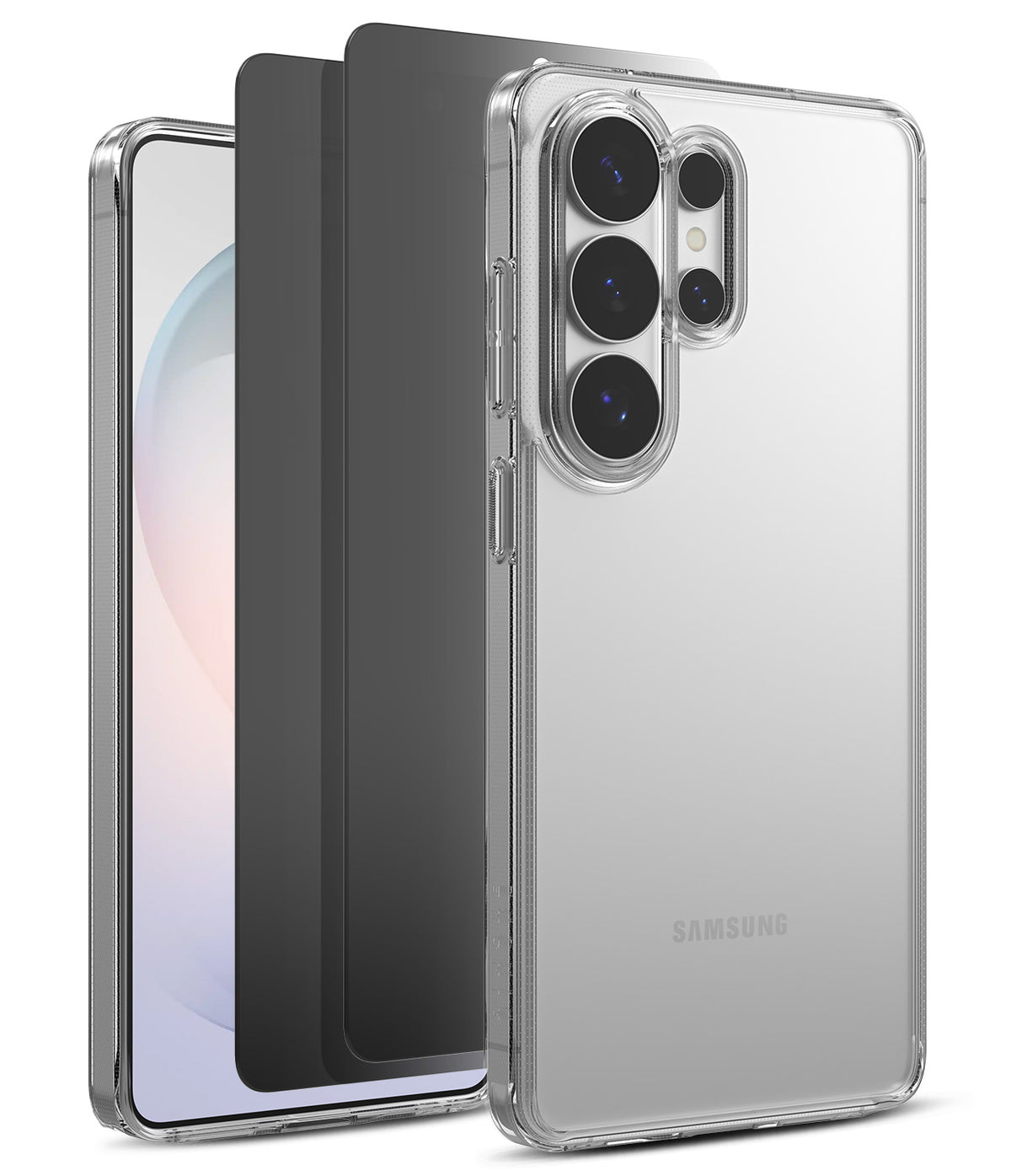 [Bundle] Galaxy S26 Ultra | Fusion - Clear protective phone case shown with screen protector layers for Galaxy S26 Ultra.