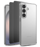 [Bundle] Galaxy S26 | Fusion - Galaxy S26 | Fusion - Clear phone case for Samsung Galaxy S26 with two dark screen protectors layered behind it.