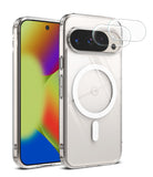 [Bundle] Google Pixel 10 Pro XL Case | Fusion Magnetic - Google Pixel 10 Pro XL Case | Fusion Magnetic - Clear magnetic phone case with camera lens protectors floating above.