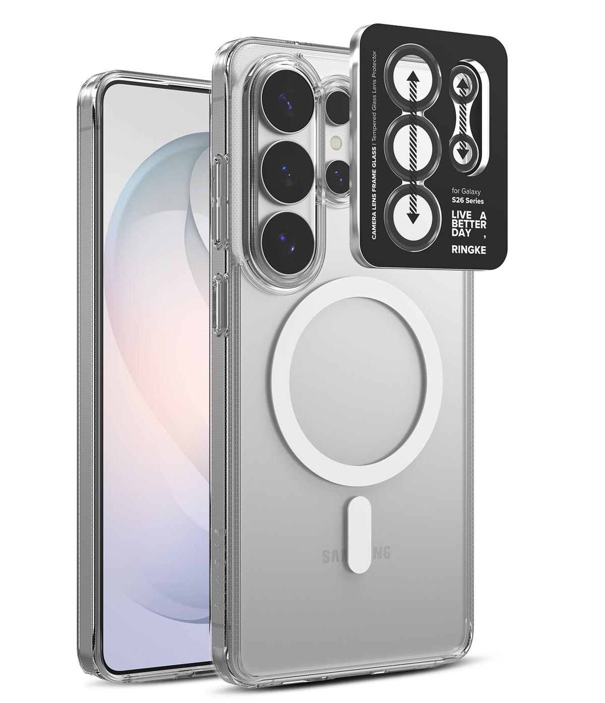 [Bundle] Galaxy S26 Ultra | Fusion Magnetic - Clear magnetic phone case and camera lens protector for Galaxy S26 Ultra.