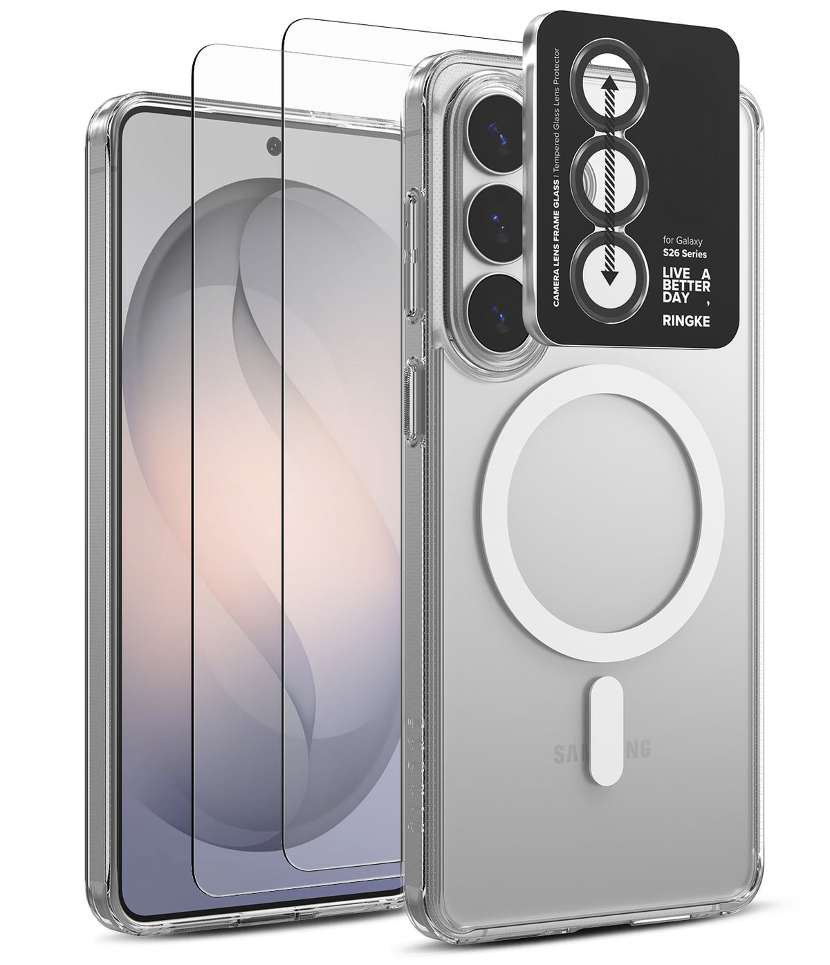 [Bundle] Galaxy S26 Plus | Fusion Magnetic - Galaxy S26 Plus | Fusion Magnetic - Clear magnetic phone case with camera lens protector and screen guard for Galaxy S26.