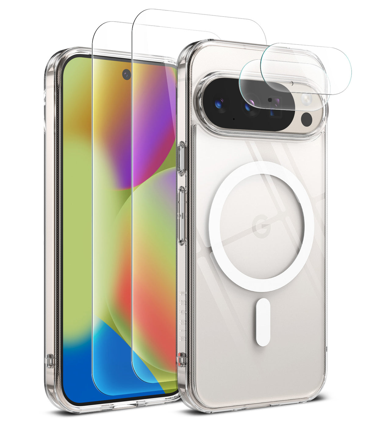 [Bundle] Google Pixel 10 Pro XL Case | Fusion Magnetic - Google Pixel 10 Pro XL Case | Fusion Magnetic - Clear phone case with MagSafe ring, screen, and camera lens protectors.