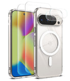 [Bundle] Google Pixel 10 Pro XL Case | Fusion Magnetic - Google Pixel 10 Pro XL Case | Fusion Magnetic - Clear phone case with MagSafe ring, screen, and camera lens protectors.