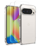 Google Pixel 10 Pro XL Case | Fusion Matte - Clear protective phone case with a matte back and two glass screen protectors.
