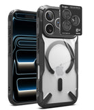 [Bundle] iPhone 17 Pro | Fusion-X Magnetic - iPhone 17 Pro | Fusion-X Magnetic - Clear phone case with black bumper, magnetic ring, and camera lens protector.
