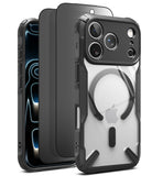 [Bundle] iPhone 17 Pro Max | Fusion-X Magnetic - iPhone 17 Pro Max | Fusion-X Magnetic - Black rugged protective phone case with magnetic ring and screen protector.