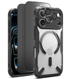 [Bundle] iPhone 17 Pro Max | Fusion-X Magnetic - iPhone 17 Pro Max | Fusion-X Magnetic - Black protective phone case with magnetic ring, screen protector, and lens covers.