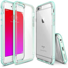 iPhone 6s / 6 Case | Frame - Translucent mint green protective phone case shown from front, back, and bottom angles on an iPhone.