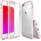 iPhone 6s / 6 Case | Frame - Translucent pink protective phone case shown from front, back, and side angles on an iPhone.
