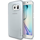 Galaxy S6 Edge [Slim] - A frosted, translucent slim case on a white Samsung Galaxy S6 Edge smartphone.