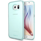 Galaxy S6 Case | Slim - Translucent mint green slim phone case shown from the back and front on a white background.