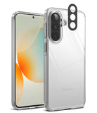[Bundle] Galaxy A57 | Fusion - Clear phone case on a Samsung Galaxy A57 with a separate black camera lens protector overlay.