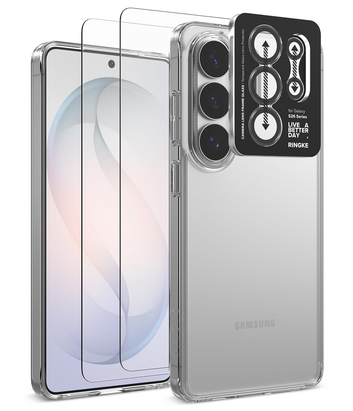 [Bundle] Galaxy S26 Ultra | Fusion - Clear phone case with screen protector and camera lens cover for Galaxy S26 Ultra.