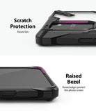 Galaxy S10 Lite Case | Fusion-X - Close-up of phone case showing raised lips for camera and screen scratch protection.