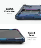 Galaxy S10 Lite Case | Fusion-X - Close-ups showing raised camera and screen bezels for scratch protection.