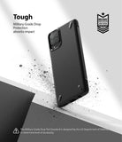 Galaxy A12 / A02 Case | Onyx - Black phone case with military-grade drop protection and debris impact effect.