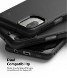 Galaxy A12 / A02 Case | Onyx - Stacked black matte phone cases with textured back and camera cutouts on a white background.
