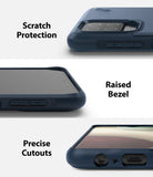 Galaxy A12 / A02 Case | Onyx - Close-ups showing camera protection, raised screen bezels, and precise port cutouts.