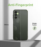 Galaxy A14 Case | Fusion - Comparison showing a scratched, fingerprint-covered phone case versus a clean Ringke Fusion case.