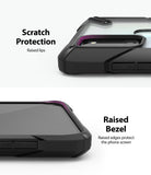 Galaxy A21s Case | Fusion-X - Close-ups showing raised lips around the camera and screen for scratch protection.