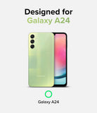 Galaxy A24 4G(LTE) Case | Fusion - Clear - Light green Samsung Galaxy A24 smartphone shown from front and back.