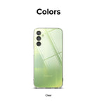 Galaxy A24 4G(LTE) Case | Fusion - Clear - Samsung Galaxy A24 in a transparent protective case showing a light green back.