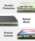 Galaxy A24 4G(LTE) Case | Fusion - Clear - Close-ups showing scratch protection, raised bezels, and precise port cutouts.