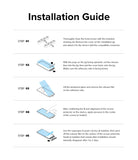 Galaxy A24 4G(LTE) Screen Protector | Full Cover Glass (2 Pack) - Galaxy A24 4G(LTE) Screen Protector - Five-step illustrated guide showing how to install a screen protector using a jig.