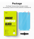Galaxy A24 4G(LTE) Screen Protector | Full Cover Glass (2 Pack) - Galaxy A24 4G(LTE) Screen Protector - Ringke tempered glass package with two screen protectors and installation tool.
