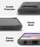 Galaxy A32 5G Case | Onyx - Close-ups showing camera protection, raised screen bezels, and precise port cutouts.