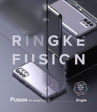 Galaxy A32 4G Case | Fusion - Clear phone cases for Galaxy A32 4G displayed on a dark surface with Ringke branding.