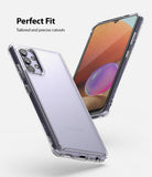 Galaxy A32 4G Case | Fusion - Clear phone case showing precise cutouts for camera, buttons, and ports on a Galaxy A32.