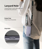 Galaxy A32 4G Case | Fusion - Person wearing a phone case with a lanyard strap, highlighting the integrated strap holes.