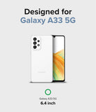 Galaxy A33 5G Case | Fusion - White Samsung Galaxy A33 5G phone shown from front and back against a light gray background.