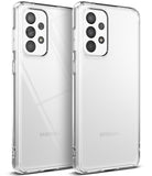 Galaxy A33 5G Case | Fusion - Two clear protective cases for Samsung Galaxy A33 5G shown from the back with camera cutouts.