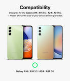 Galaxy A14/A24/A34 Camera Lens Protector | Camera Lens Frame Glass - Galaxy A14/A24/A34 Camera Lens Protector - Compatibility chart showing two Samsung phones with triple camera arrays.