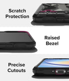 Galaxy A34 Case | Fusion-X - Close-ups highlighting camera scratch protection, raised screen bezels, and precise port cutouts.