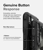 Galaxy A34 Case | Fusion-X - Close-up of phone case buttons highlighting non-slip texture and distinct plus button design.