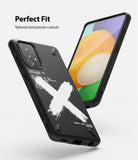 Galaxy A52 5G / 4G Case | Onyx Design - Galaxy A52 5G / 4G Case - Onyx Design - Black phone case with white X graphic and text, shown from front and back angles.