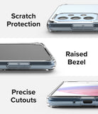 Galaxy A53 5G Case | Fusion - Three close-up views showing scratch protection, raised bezels, and precise port cutouts.
