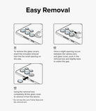 Galaxy A54 5G Camera Lens Protector | Camera Lens Frame Glass - Galaxy A54 5G Camera Lens Protector - Three-step instructional diagram showing how to remove lens covers using a tool.