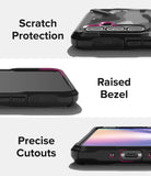 Galaxy A54 Case | Fusion-X - Close-ups showing camera scratch protection, raised screen bezels, and precise port cutouts.