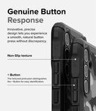 Galaxy A54 Case | Fusion-X - Close-up of phone case buttons highlighting non-slip texture and tactile plus button design.